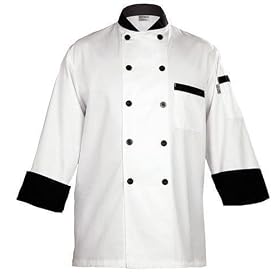 Chef Works BBTR Dijon Basic Chef Coat, White, Medium by Chef Works