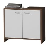 FMD 901-007 Waschbeckenunterschrank Madrid 7 B/H/T ca. 64 x 56,5 x 33 cm zwetschge/wei�