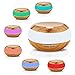 YouVogue 300ml Essential Oil Diffuser Wood Grain Mist Humidifier Aroma Diffuser with 7 Changing Colored Led Lights for Bedroom Baby Room Office Yoga Spa