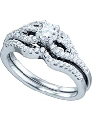 0.75CT-DIA 0.30CT-CRD BRIDAL SET