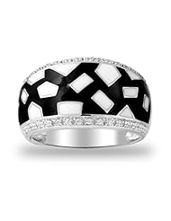 Womens Sterling Silver Fashion Ring (1/10 cttw I-J Color, I2 Clarity)