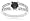 10k White Gold Split Bale Black and White Diamond Ring (1 cttw), Size 6