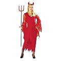 Kost�m Teufel Teufelkost�m Teufelkleid Kleid Teufelskost�m Devil f�r Damen Damenkost�m Gr. 48 / 50
