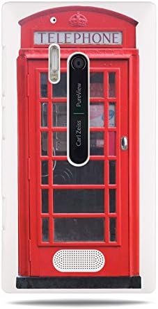GRÜV Premium Case - "Retro UK Vintage London Red Phone Booth Doctor Who" Design - Best Quality Designer Print on White Hard Cover - for Nokia Lumia 928