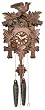 River City Clocks One Day Hand-Carved Cuckoo Clock with Five Maple Leaves & One Bird - 9 Inches Tall - Model # 11-09
