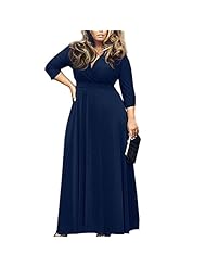 Maternity Plus Size V-neck Flared-Skirt Empire   Waistline Wrap Polyester/Spandex Evening Dress/Prom Dress/Maxi Dress 