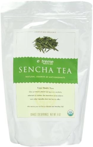 Extreme Health USA Extreme Health's Organic Sencha Tea, Total Health Loose Leaf Tea, 8-Ounce Pouches