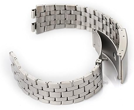 Cherrylee® Stainless Steel Metal Bracelet Watchband Strap for Pebble Steel 2 Smart Watch (Brushed Stainless)