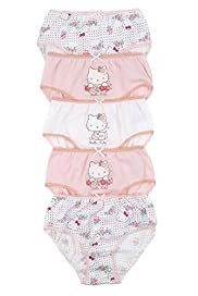 5 Pack Hello Kitty Pure Cotton Assorted Briefs
