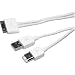 ABC Products USB and Firewire Twin Cable Lead Charger Data Sync for Apple iPod, i pod, iPod Mini, iPod Video, iPod Nano, iPod shuffle, iPod with Dock Connector, iPod Clickwheel and iPod Colour screen, ipod Color, iPod U2, iPhone, i Phone, iTouch, i Touch, Classic and for all 3rd & 4th generation Ipods etc