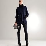 Two-tone short coat black/blue 10