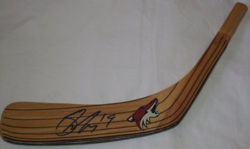 Shane Doan Autographed Phoenix Coyotes Logo Stick Blade W/PROOF, Picture of Shane Signing For Us, Team Canada, Winnipeg Jets