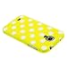 Generic Polka Dots TPU Case for Samsung Galaxy S4 I9500 - Yellow White Dot