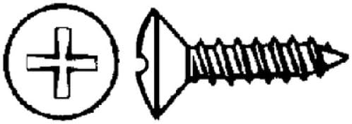 14 X 1 Phillips Oval Head Stainless Steel Self Tapping Screw 100 per box