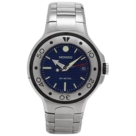 Movado Midsize Series 800 Performance Steel Stainless Steel Bracelet Blue Dial Watch #2600013