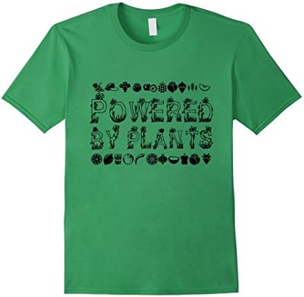 Men's Vegan - Powered By Plants - Vegetarian T-Shirt Medium Grass
