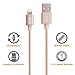 Atill Lightning to USB Cable 3Pack 3FT 6FT 10FT Nylon Braided Sync Charging Cord for iPhone 7/7 plus, 6/6s/6 plus/6s plus, 5c/5s/5/SE, iPad Air/Mini, iPod Nano/Touch (Gold )