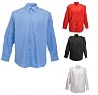 Fruit of the Loom Herren Oberhemd Unifarben Langarm in Poplin mit Kentkragen in vier Farben und den Gr�ssen S, M, L, XL, XXL und XXXL