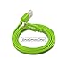 [Apple MFI Certified] Omars 3ft/ 0.9m Lightning 8pin to USB Power and SYNC Flat Cable Charger Cord for Apple iPhone 5 / 5s / 5c / 6 / 6 Plus, iPod touch 5, iPod nano 7, iPad Mini / mini 2/ mini 3, iPad 4 / iPad Air / iPad Air 2 (Green 0.9m)