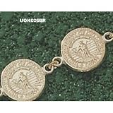 Oklahoma Sooners Solid 10K Gold Seal Bracelet 7 1/2''