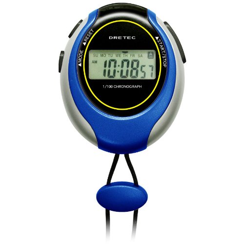DRETEC(ドリテック) スポーツタイマー 大画面表示 1/100秒ストップウォッチ ブルー SW-109BLのJPEG画像