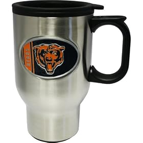 Chicago Bears 16 Ounce Stainless Steel Travel Mug (Oval Emblem)