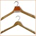 PACK OF 20 QUALITY WOODEN COAT HANGERS 44cm (17.5") wide - NO BAR