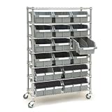 Seville Classics 7 Shelf Commercial Bin Rack System