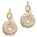 18k/Sterling Silver Hammered-Style Earrings