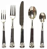 Decorative Stainless Steel 5 pc Place Setting Fleur De Lis Handle