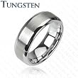 Tungsten Carbide Ring with Matte Finish Center
