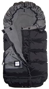 7A.M. ENFANT "Blanket 212 Evolution" Extendable Bunting Adaptable for Strollers - Black/Gray