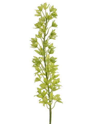 Pack of 6 Artificial Green Mini Cymbidium Orchid Silk Flower Sprays 29.5