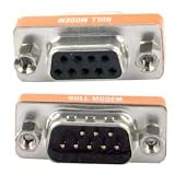 DB9 Male to Female Null Modem Mini Type Low Profile