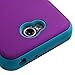 Asmyna TUFF Hybrid Phone Protector Cover for LG VS450PP Optimus Exceed 2 - Retail Packaging - Purple/Teal