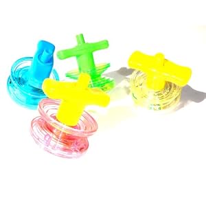 Flashing Super Spinning Tops Set of 4 with Flashing Lights & Fun Sounds