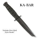 KA-BAR BLACK KA-BAR WITH GLASS FILLED NYLON SHEATH Blade: Short Tanto