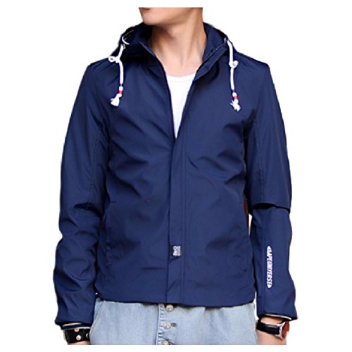 ナナコレクション Nana_Collection 秋 春 フード パーカー ジップアップ ウインドブレーカー ジャケット 薄手 防寒 男性