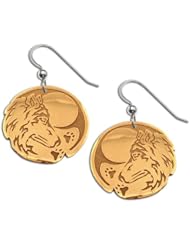 14K Yellow Gold Western Range Seeker Earrings. Made in USA.