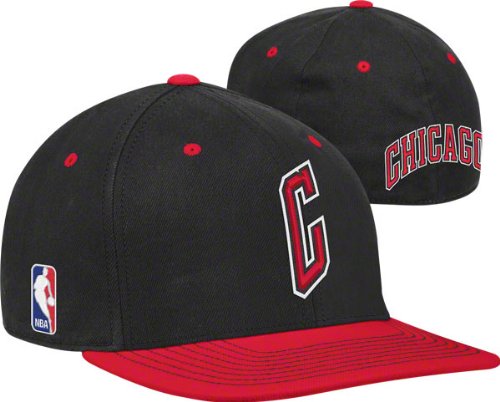 NBA Men's Chicago Bulls Authentic On-Court Cap - Tv12Z, Large/X-Large , Team Color , Black & Red