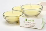 Gift Set Of Three Scented Glass Candles - Cotton Blossom