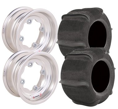 Skat Trak Hauler Paddle Tire and Aluminum Rim Set KXF450R Size 20x11-9 (8 paddle)