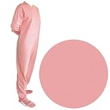 Big Feet PJs Pink Jersey Knit Footed Pajamas for Women and Men