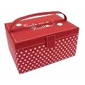 Button It Medium Sewing Box - Red Polka Dot 317