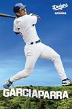 Los Angeles Dodgers (Nomar Garciaparra) White Wood-Mounted Framed Sports Poster Print - 24