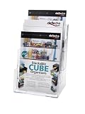 Deflecto 77301 Three-tier multi-compartment large size docuholder, 9-1/2wx8dx12-5/8h, clear