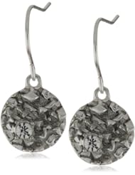 Kenneth Cole New York Textured Silver-Tone Drop Earrings