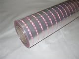 10m x 80cm Roll Pink Dot Print on Clear Cellophane Wrap. Florist Quality Cello Bouquet / Gift / Hamper / Basket Wrapping