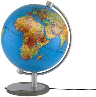 Lisbon Illuminated Political Blue Ocean Globe