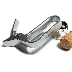 Pinzon Stainless-Steel Champagne Opener, Matte Finish